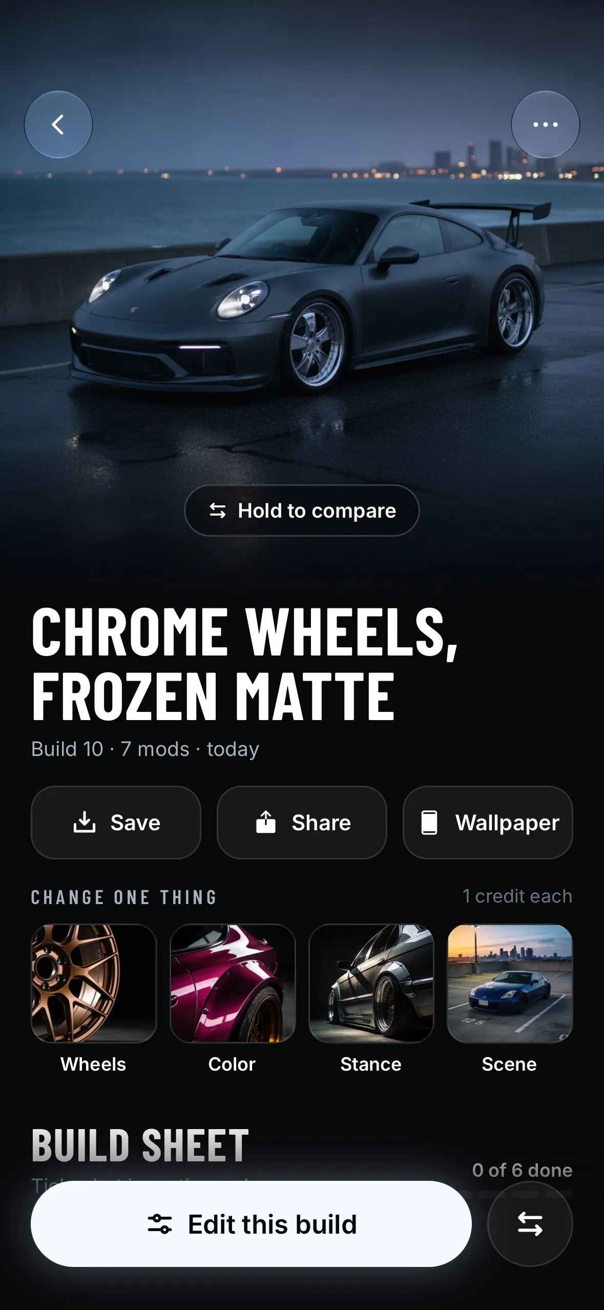 Tuner build with chrome wheels and frozen matte paint