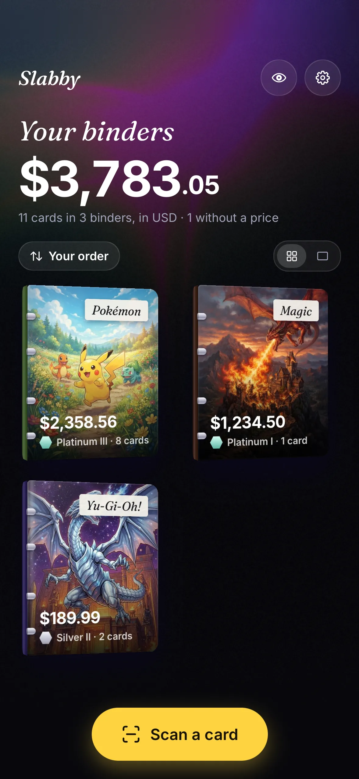 Slabby binders for Pokémon, Magic and Yu-Gi-Oh!